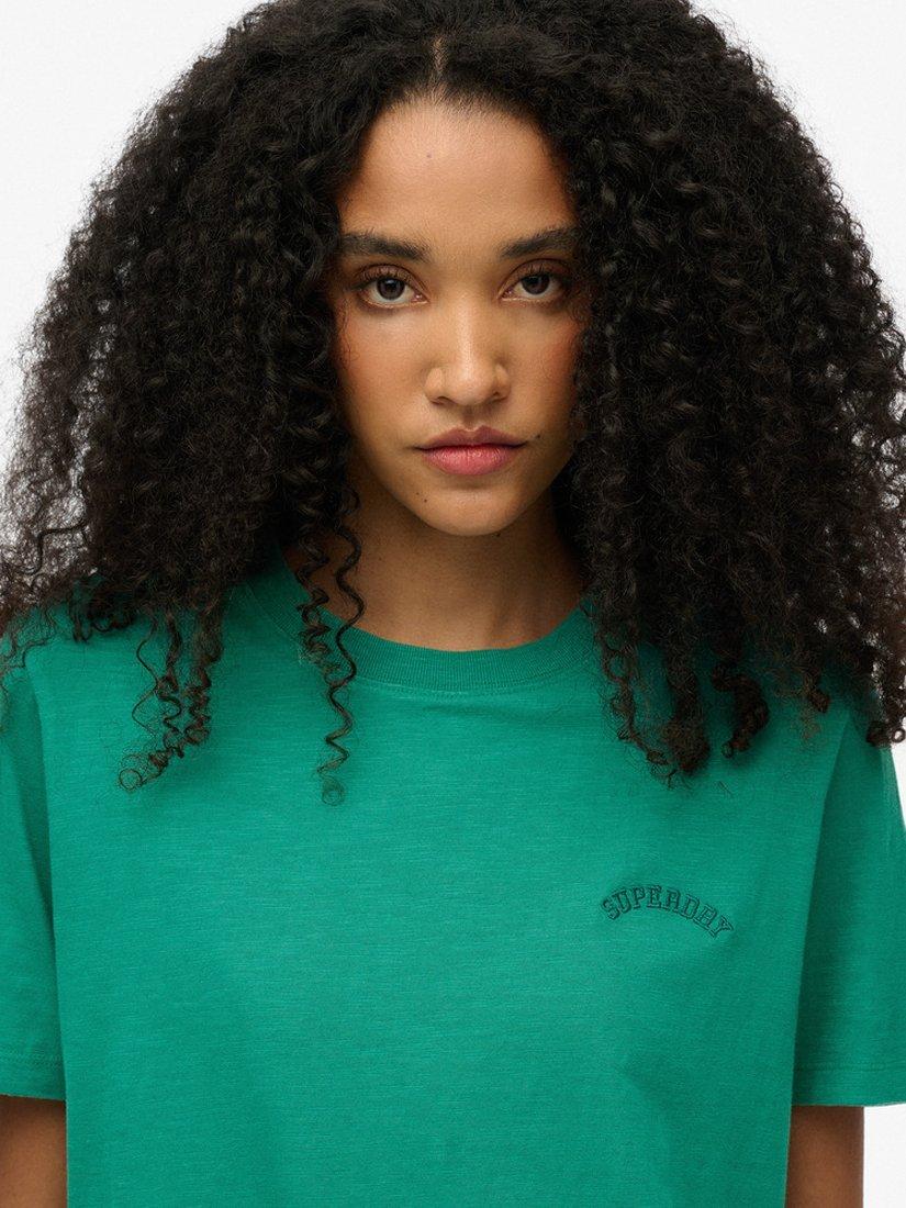 Product image 4 of 5, which shows Superdry Essential Logo Pure Organic Cotton Sweatshirt, Alpine Green, 8