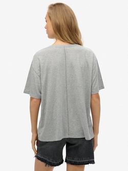 Superdry Studios Dropped Shoulder T-Shirt - view 2, Smoke Grey Marl