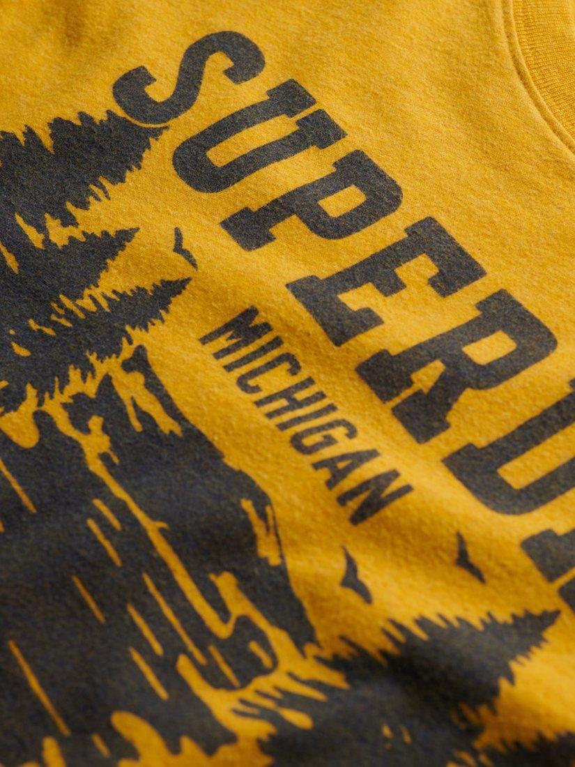 Product image 5 of 5, which shows Superdry Lo-Fi Outdoor T-Shirt, Turmeric Yellow, 8