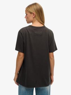 Superdry Athletic Tonal Oversized T-Shirt - view 2, Charcoal