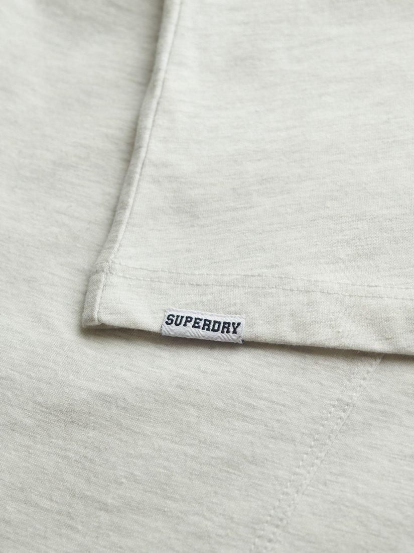 Product image 5 of 5, which shows Superdry Athletic Essential Pure Organic Cotton Slub T-Shirt, Iced Grey Marl, 8