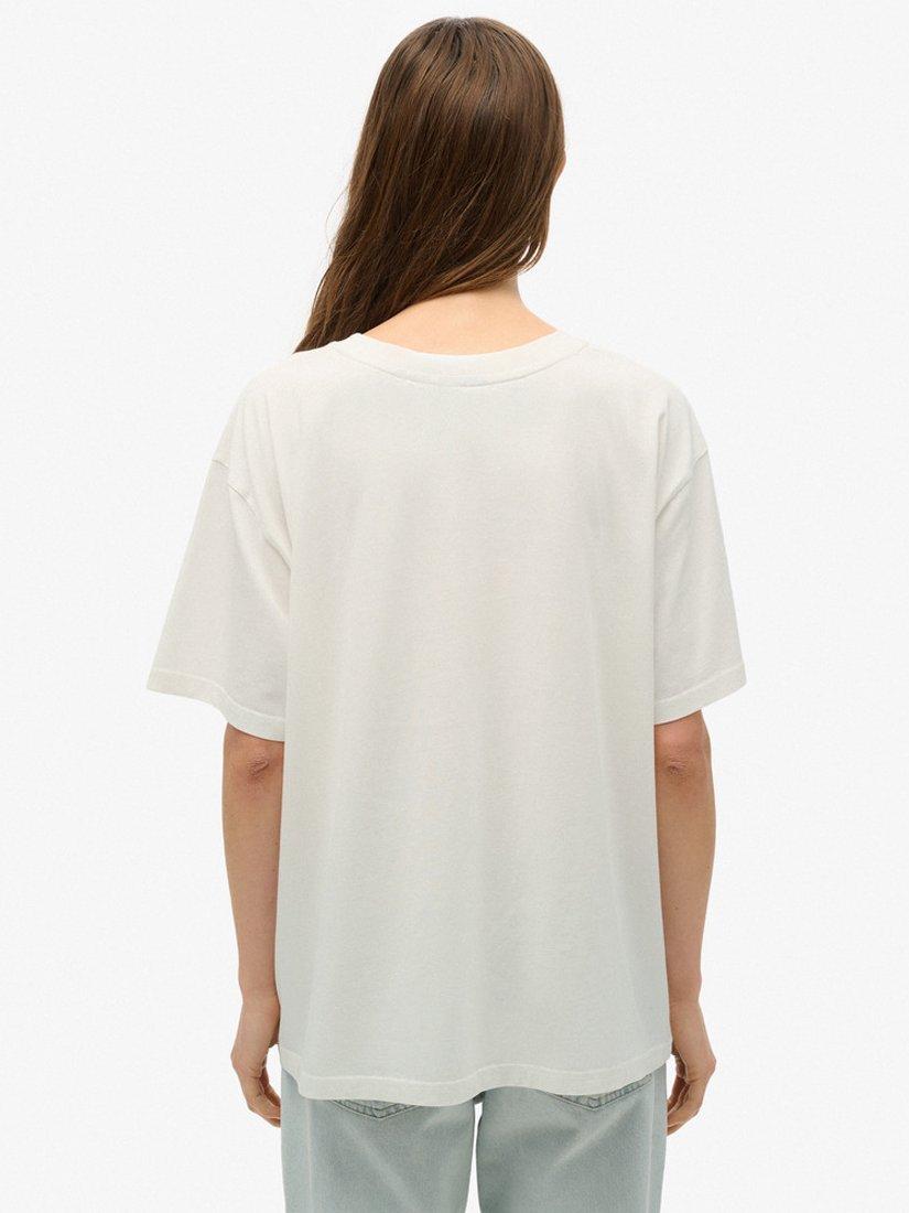 Product image 4 of 5, which shows Superdry Neon Rainbow Oversized T-Shirt, Off White, 8