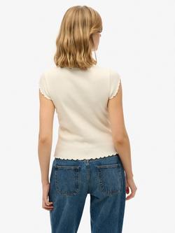 Superdry Essential Square Neck Short Sleeve T-Shirt - view 2, Off White