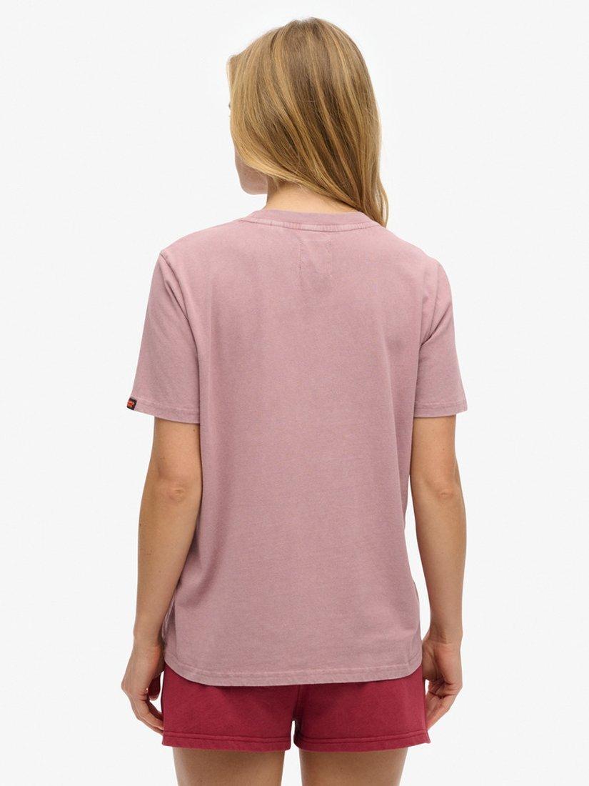 Product image 2 of 5, which shows Superdry Venue Metallic Relaxed T-Shirt, New Grape Shake Purple, 8