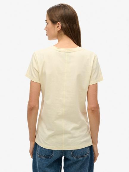 Superdry Suika V-Neck T-Shirt, Urban Cream - view 2, Urban Cream
