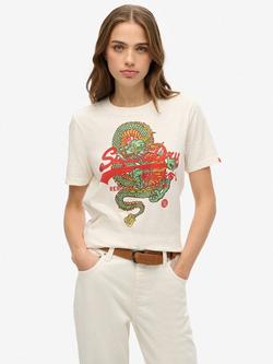 Superdry Vintage Logo Tokyo Relaxed T-Shirt, Cream