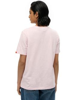 Superdry Vintage Logo Tokyo Relaxed T-Shirt - view 2, Rose Pink Slub