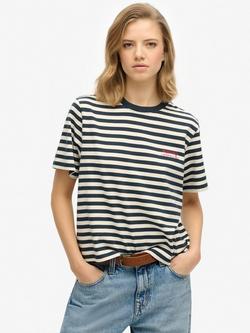 Superdry Country Club Stripe T-Shirt, Navy, Navy