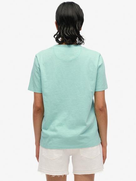 Superdry Essential Logo Garment Dyed Pocket Pure Organic Cotton T-Shirt - view 2, Spearmint