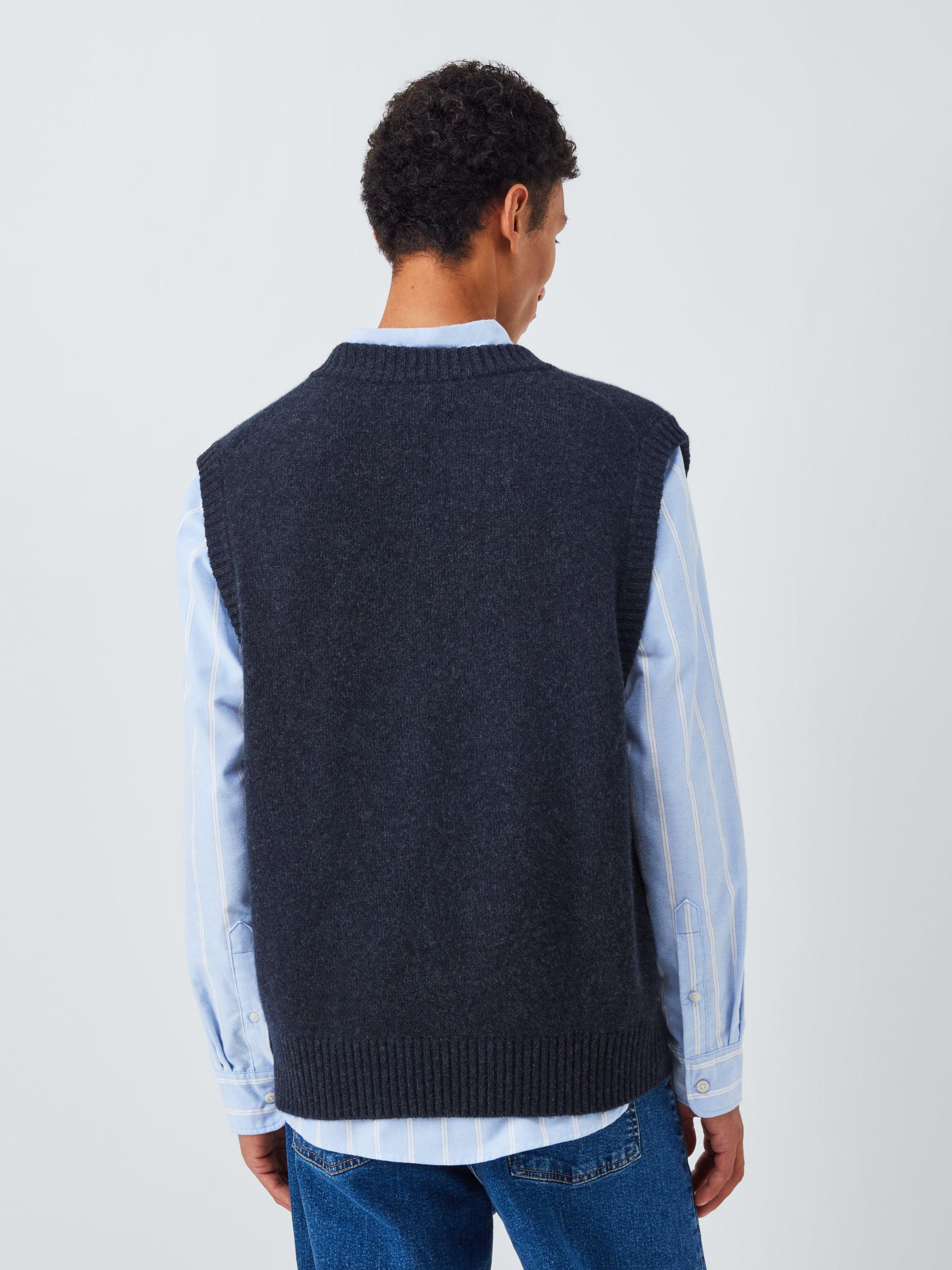 Product image 2 of 7, which shows John Lewis Cashmere V-Neck Tank Top, Charcoal, M