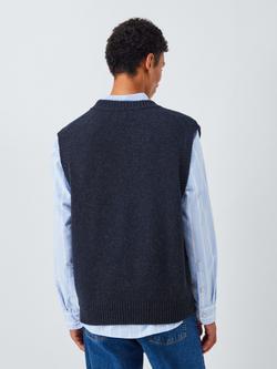 John Lewis Cashmere V-Neck Tank Top - view 2, Charcoal