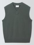 John Lewis Cashmere V-Neck Tank Top, Light Sage
