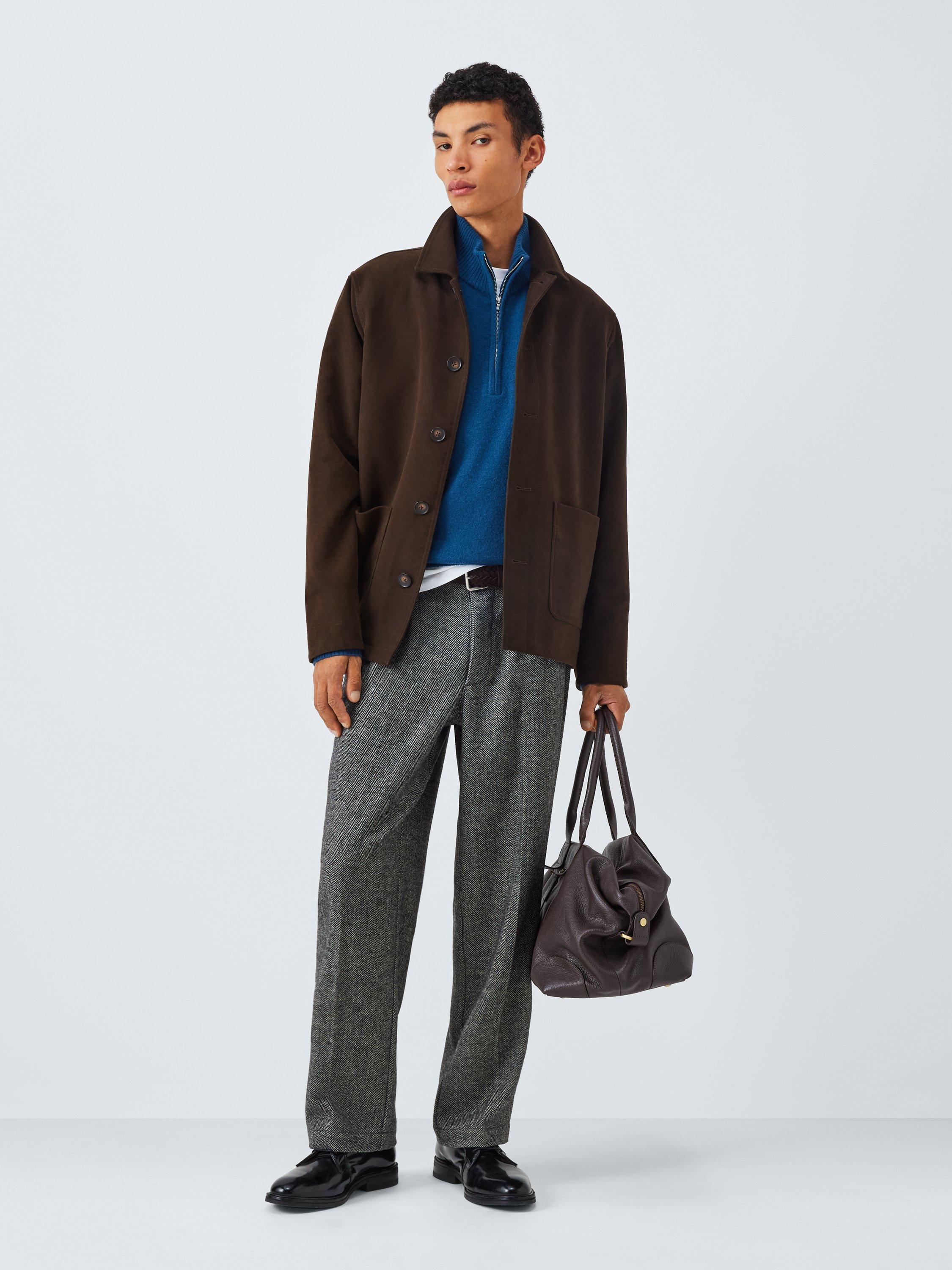 Product image 4 of 7, which shows John Lewis Cashmere Half Zip High Neck Jumper, Petrol, M