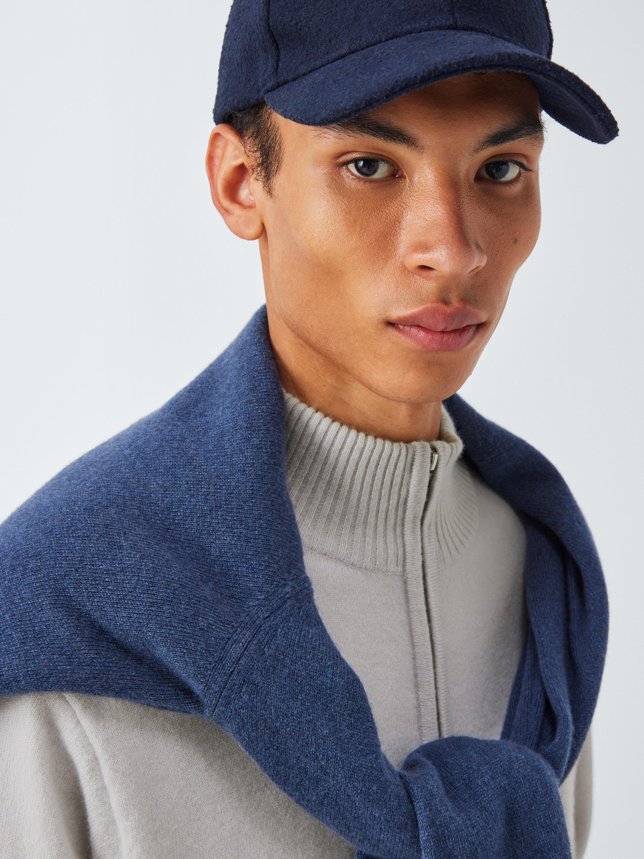 Product image 6 of 7, which shows John Lewis Cashmere Half Zip High Neck Jumper, Chalk, M