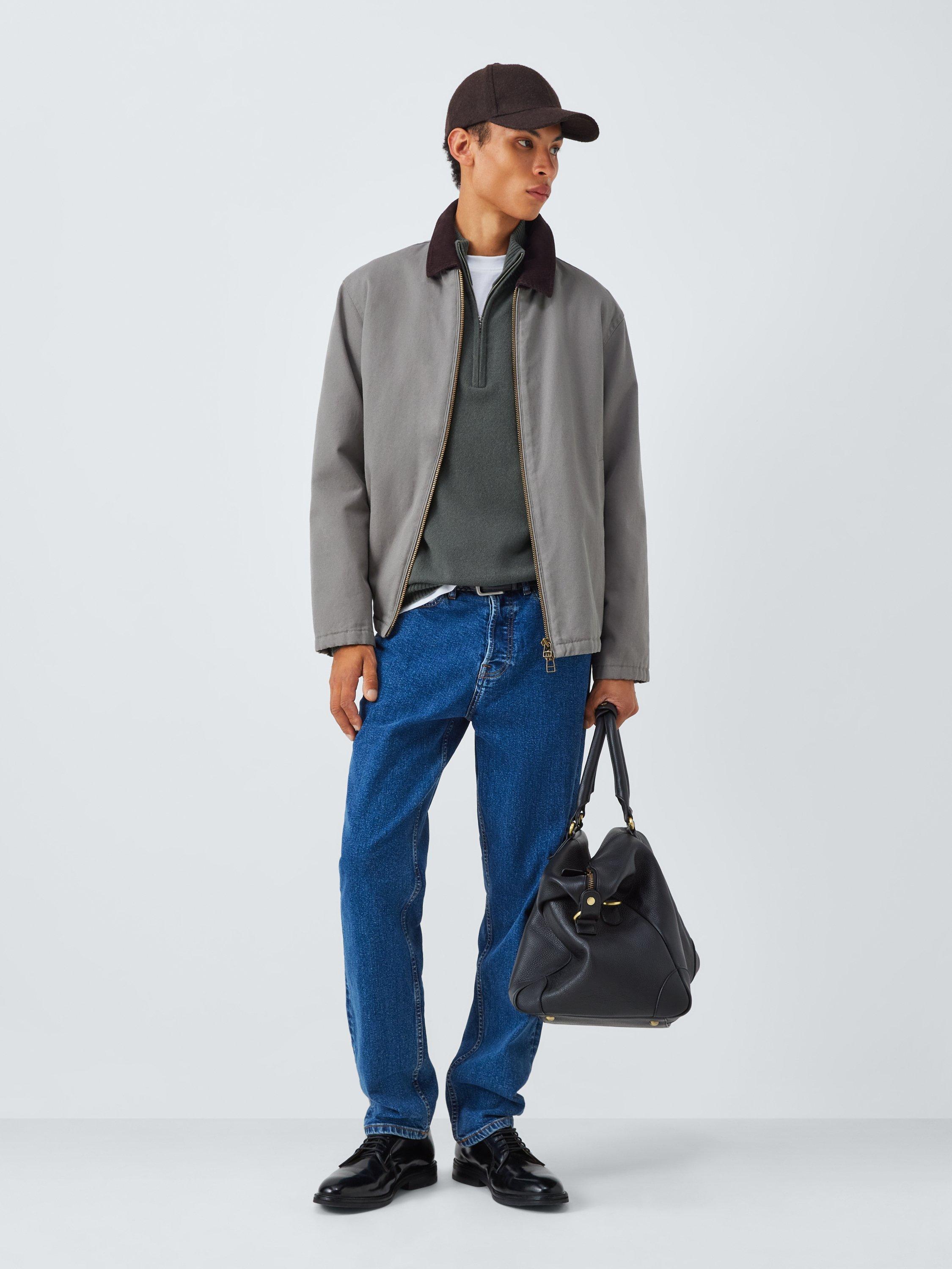 Product image 4 of 7, which shows John Lewis Cashmere Half Zip High Neck Jumper, Light Sage, S