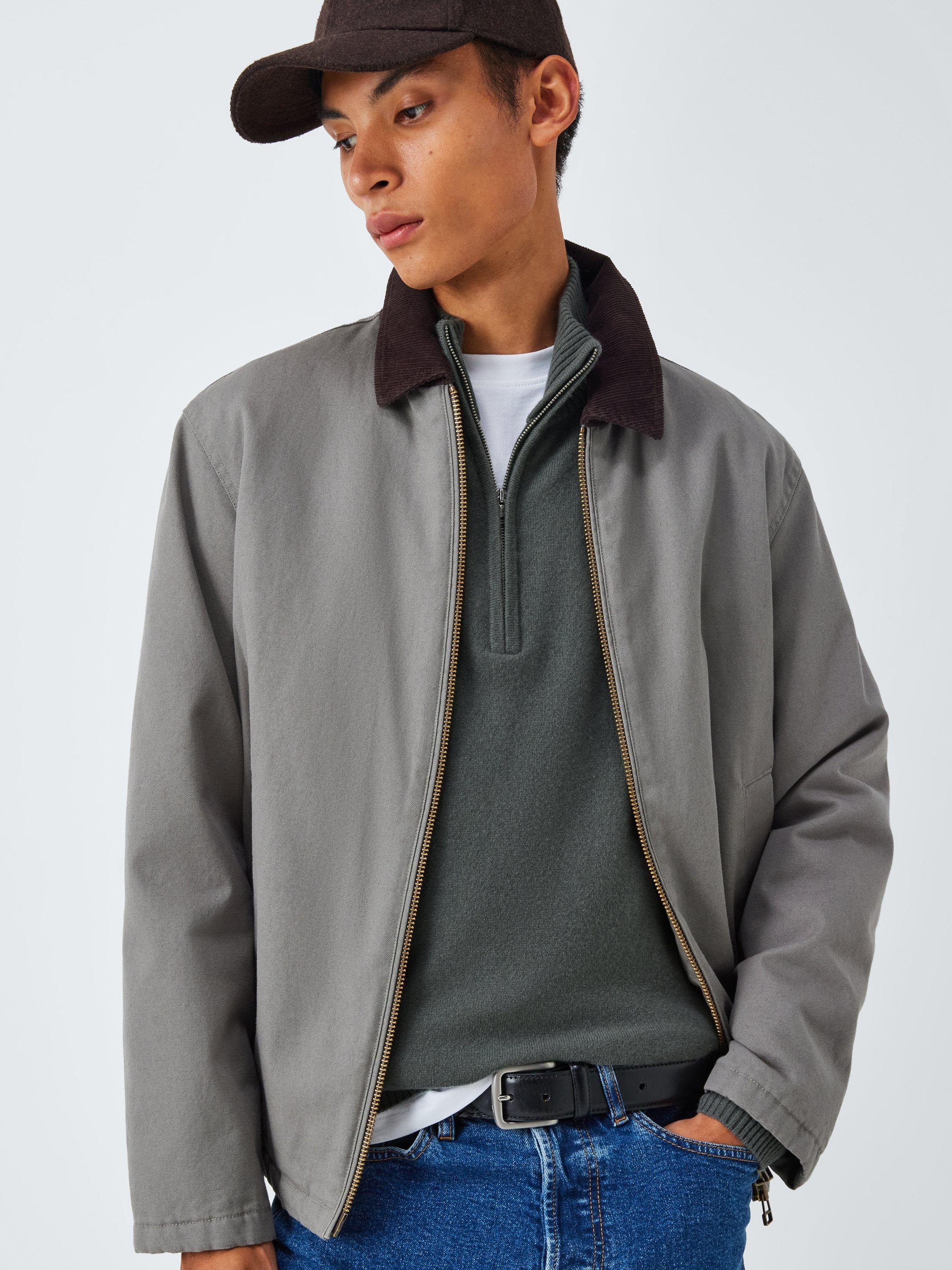 Product image 7 of 7, which shows John Lewis Cashmere Half Zip High Neck Jumper, Light Sage, S