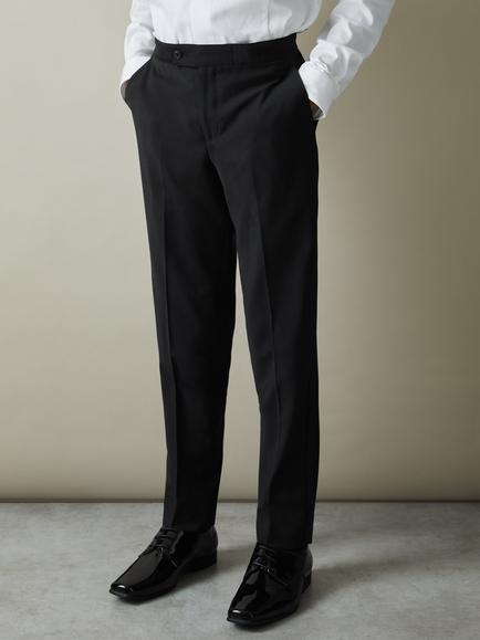 Reiss Kids' Knightsbridge Tailored Trousers, Black, Black