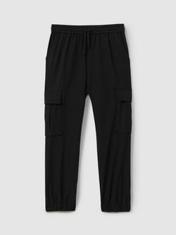 Reiss Kids' Lucian Cargo Pocket Joggers, Black