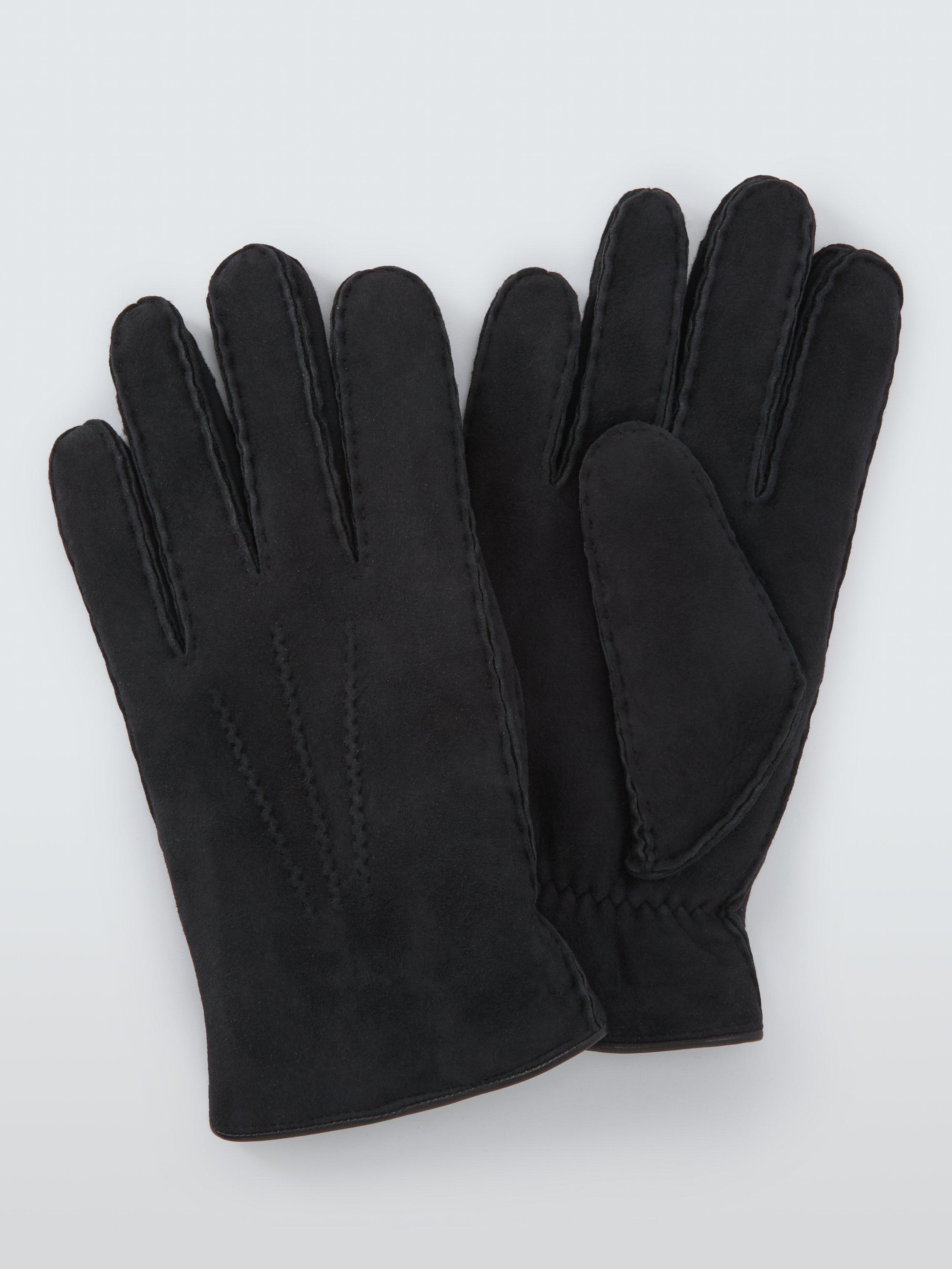 Product image 1 of 2, which shows John Lewis Sheepskin Gloves, Black, M