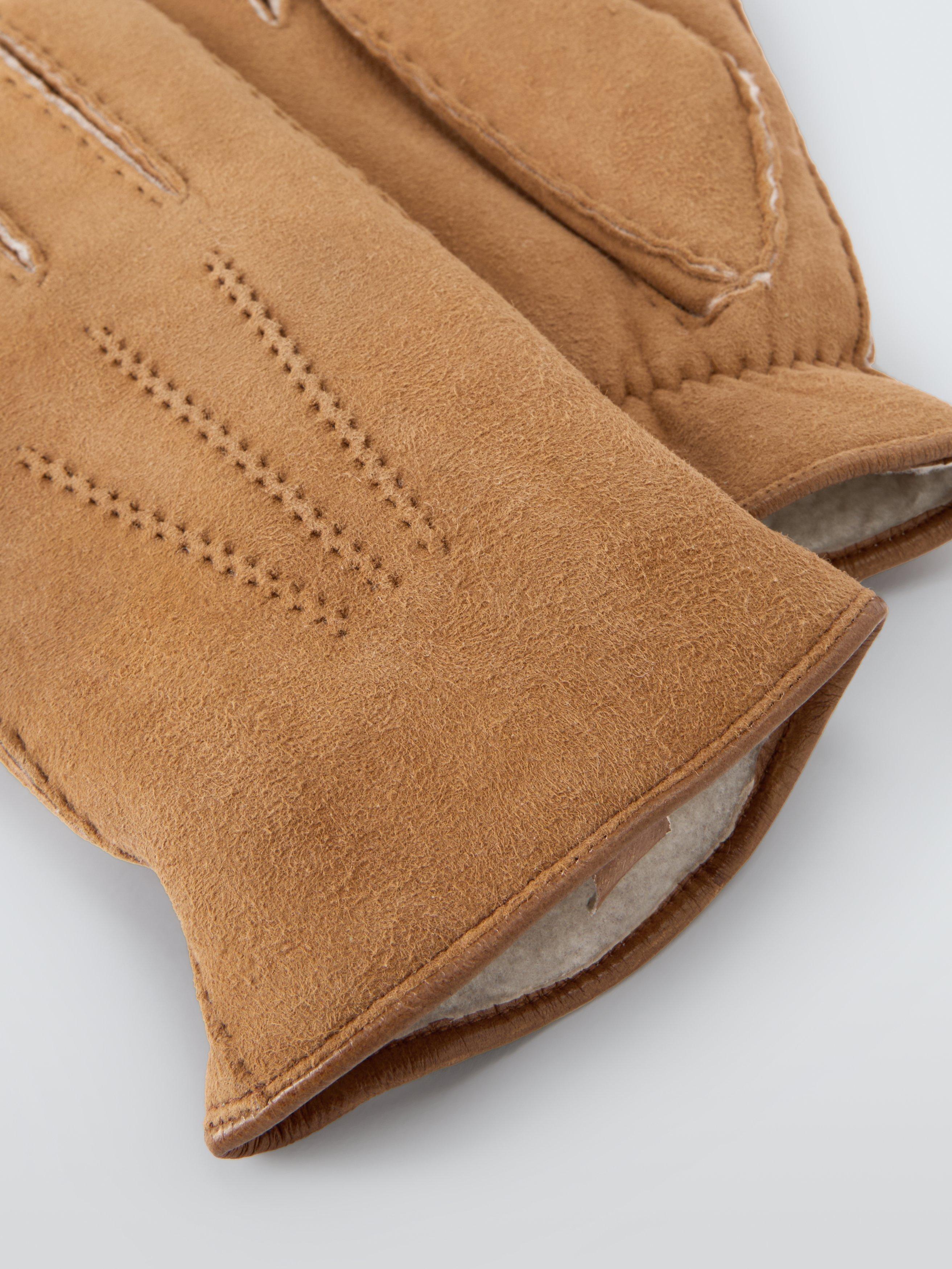 Product image 2 of 2, which shows John Lewis Sheepskin Gloves, Tan, XL