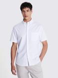 Moss Regular Fit Washed Cotton Oxford Shirt, White