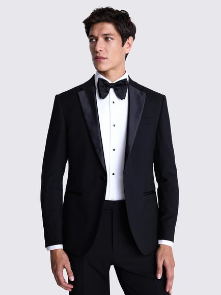 Moss Slim Fit Notch Lapel Tuxedo Jacket, Black, Black