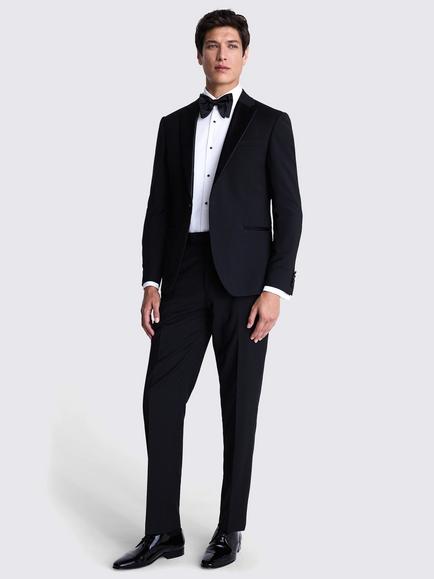 Moss Slim Fit Notch Lapel Tuxedo Jacket, Black - view 2, Black