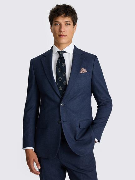 Moss Tailored Fit Flannel Suit Jacket, Blue