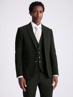 Moss Slim Fit Wool Blend Donegal Tweed Suit Jacket, Khaki