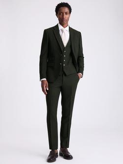 Moss Slim Fit Wool Blend Donegal Tweed Suit Jacket - view 2, Khaki