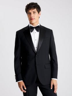 Moss Regular Fit Notch Lapel Tuxedo Jacket, Black