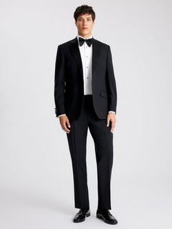 Moss Regular Fit Notch Lapel Tuxedo Jacket - view 2, Black