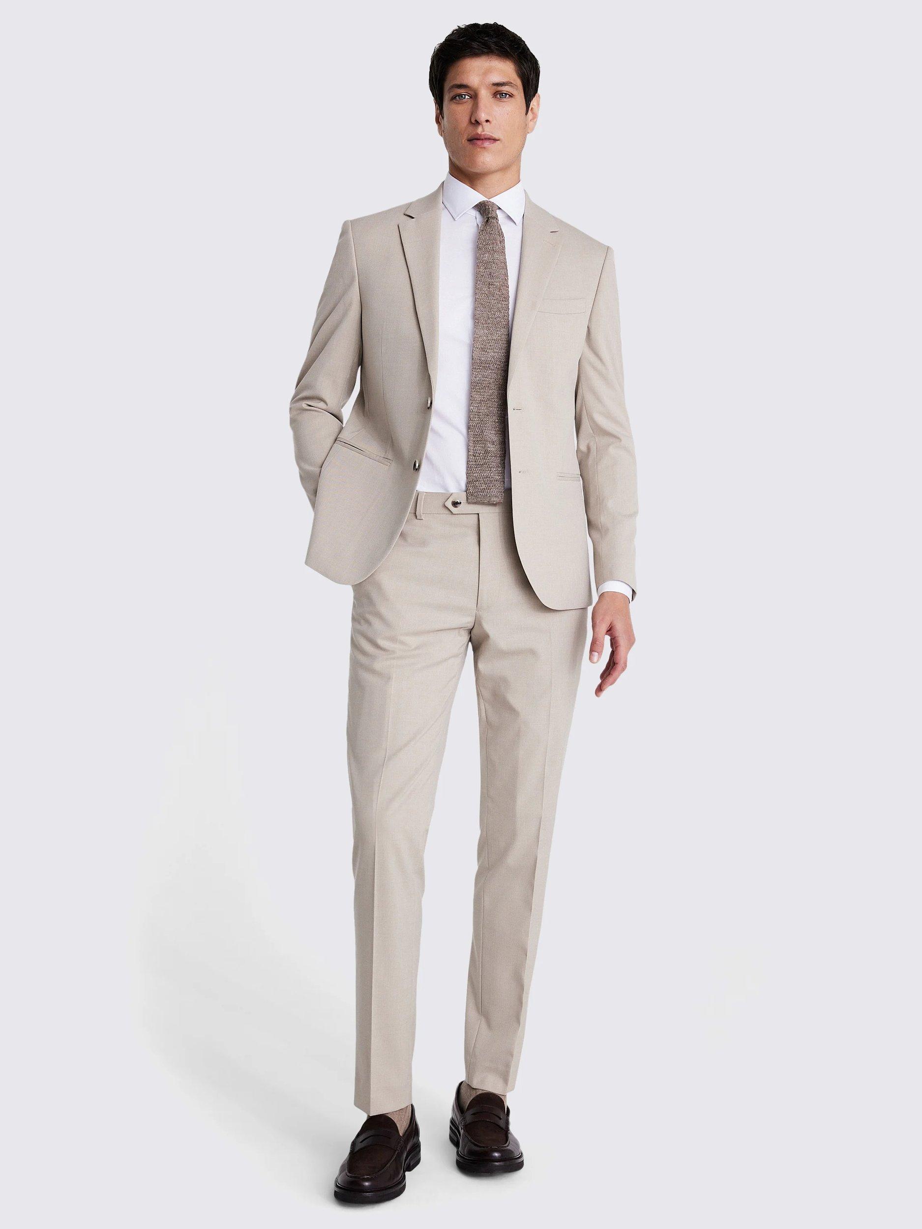 Moss Slim Fit Suit Jacket, Taupe Moss Slim Fit Suit Jacket, Taupe
