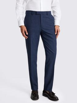 Moss Tailored Fit Flannel Suit Trousers, Blue, Blue