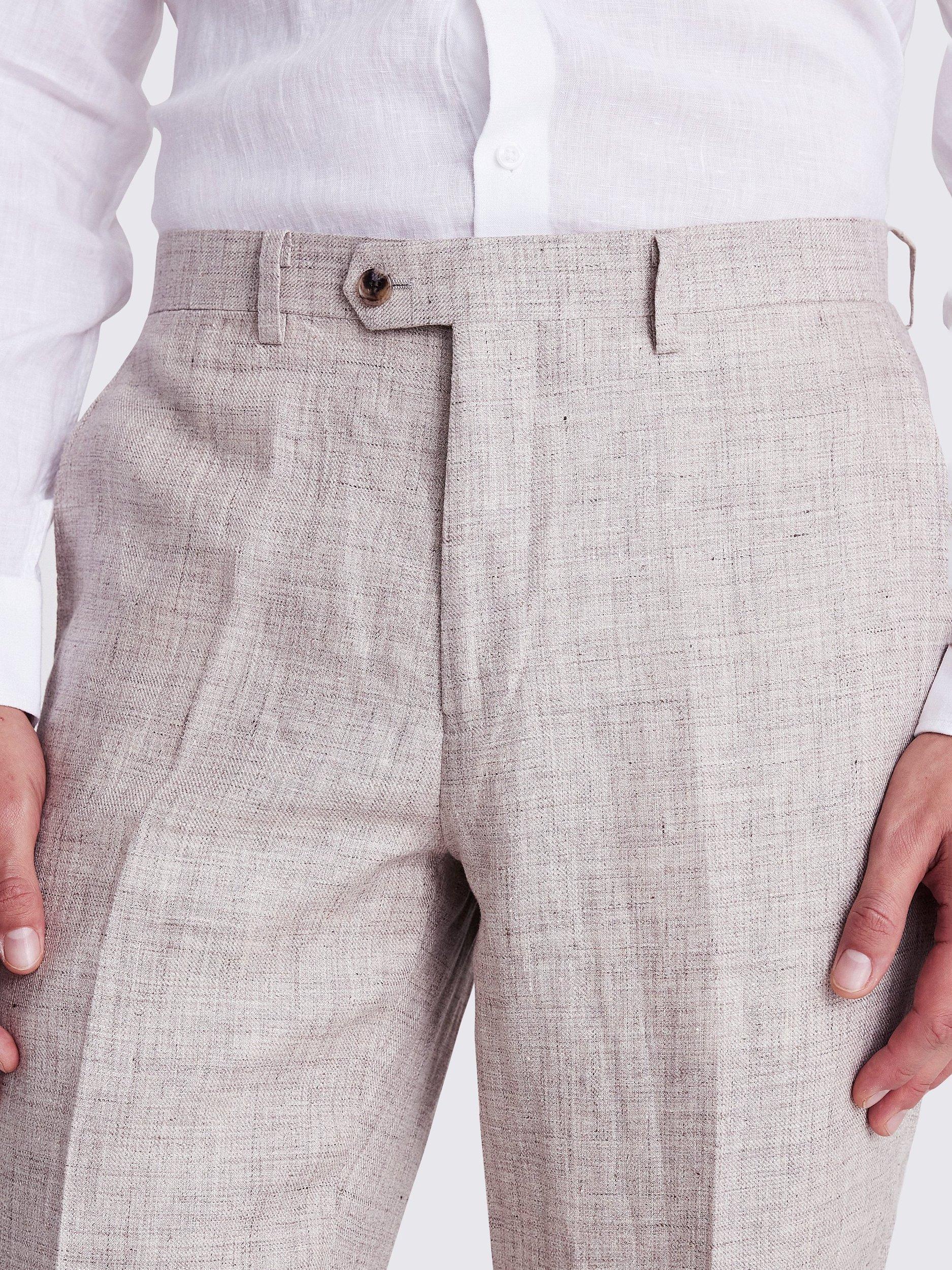 Moss Tailored Fit Linen Suit Trousers, Beige Moss Tailored Fit Linen Suit Trousers, Beige