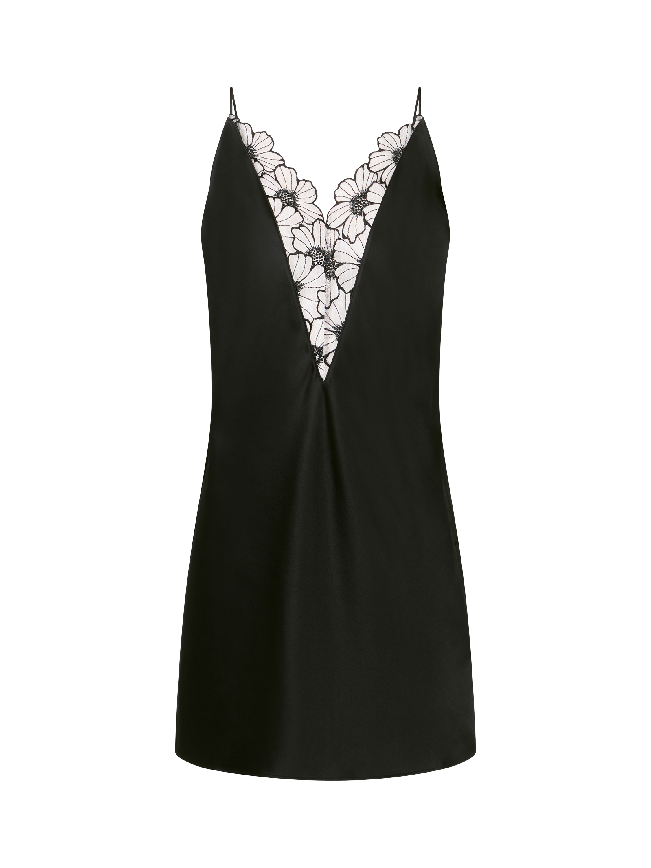 Product image 5 of 5, which shows Chantelle Lush Chemise Nightdress, Black, XS