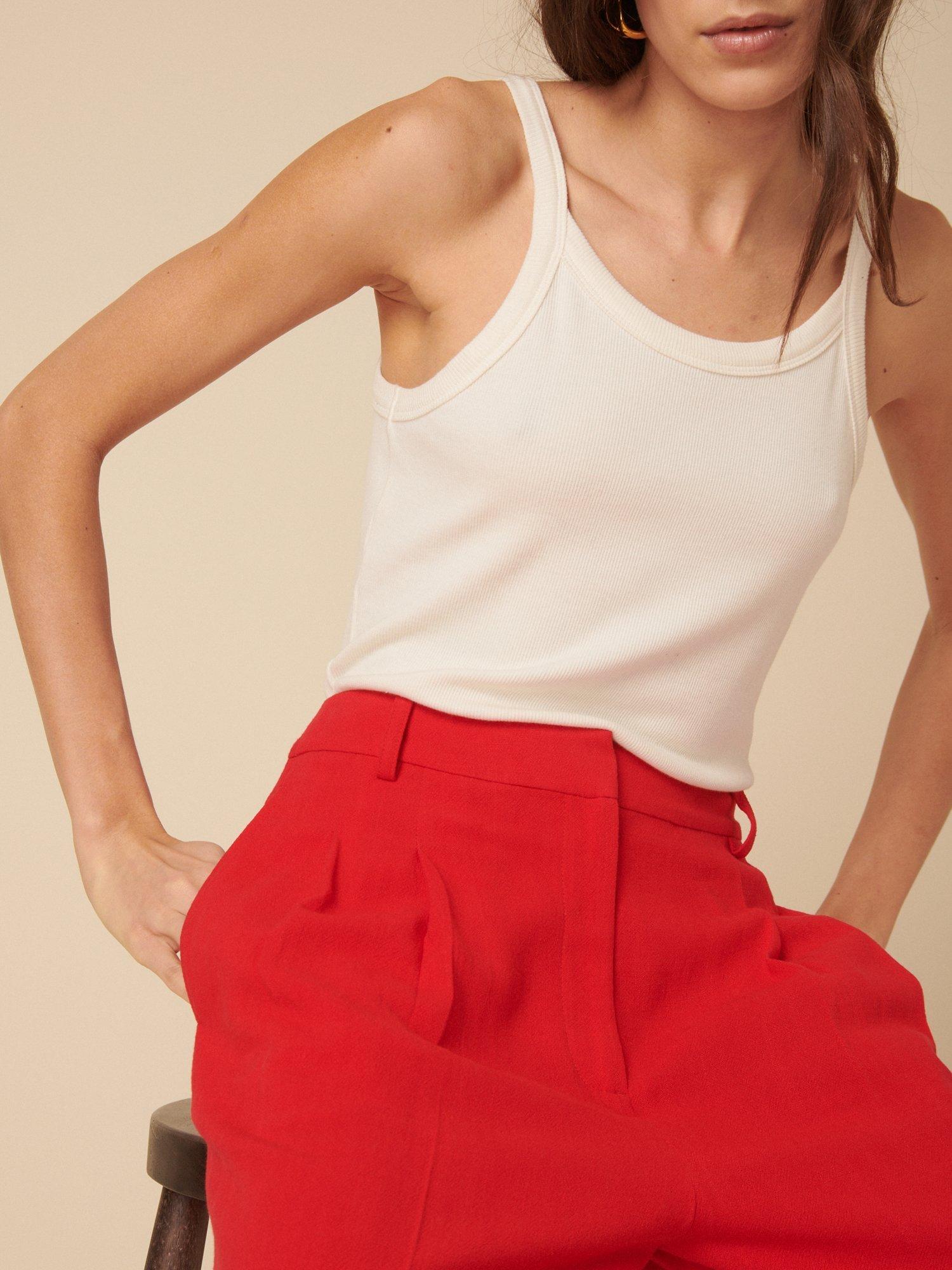 Product image 3 of 4, which shows Nobody's Child Palazzo Wide Leg Trousers, Red, 6