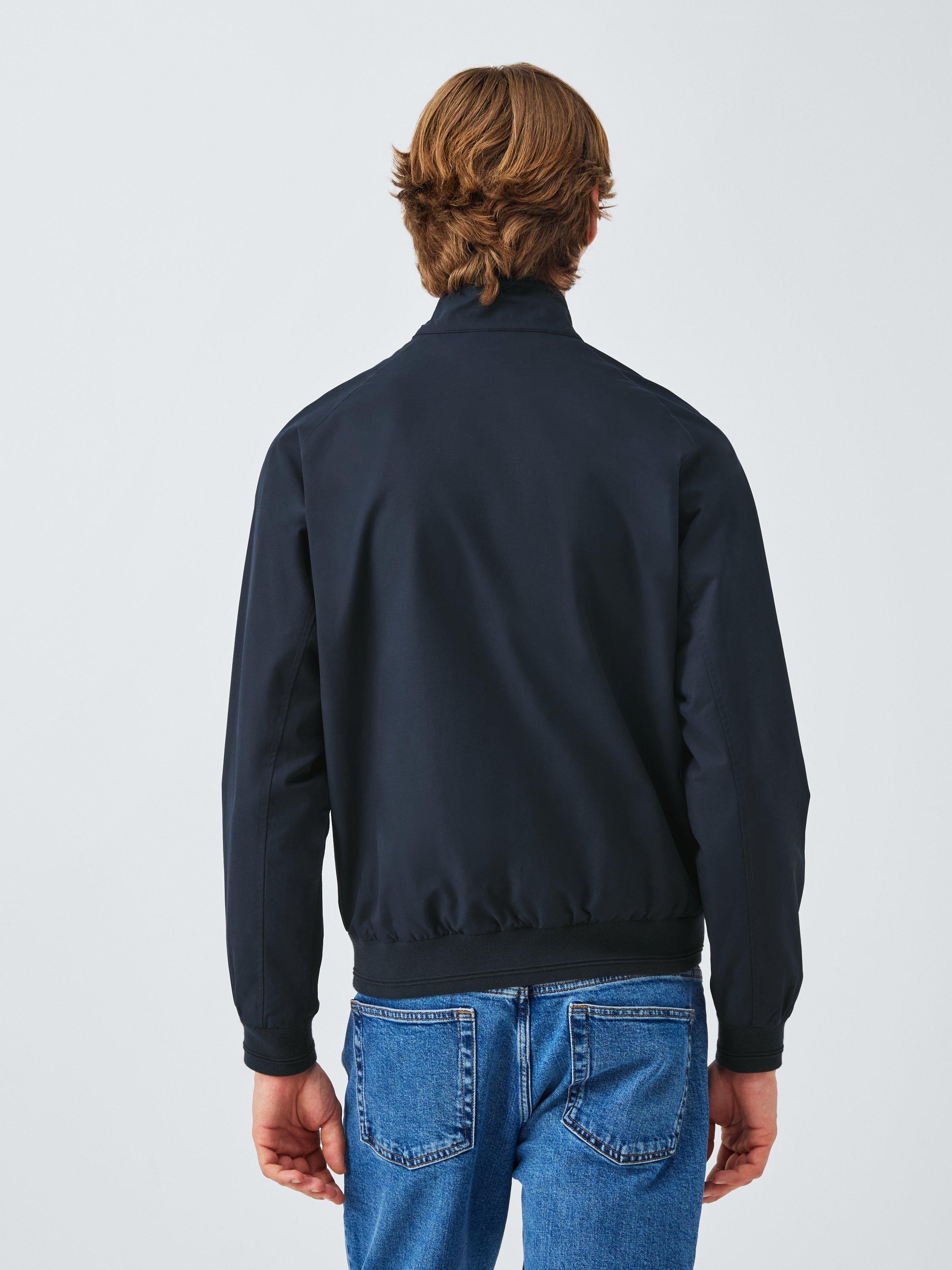 Product image 2 of 6, which shows John Lewis Cotton Blend Harrington Jacket, Navy, S