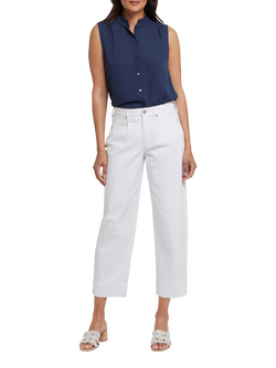 NYDJ High RIse Balloon Ankle Jeans, Optic White