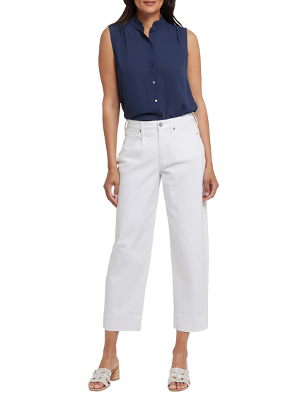 NYDJ High RIse Balloon Ankle Jeans, Optic White