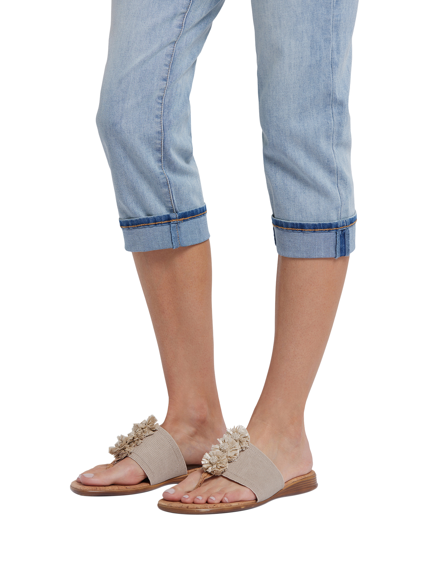 Product image 6 of 6, which shows NYDJ Marilyn Straight Crop Jeans, Santiago Sea, 4