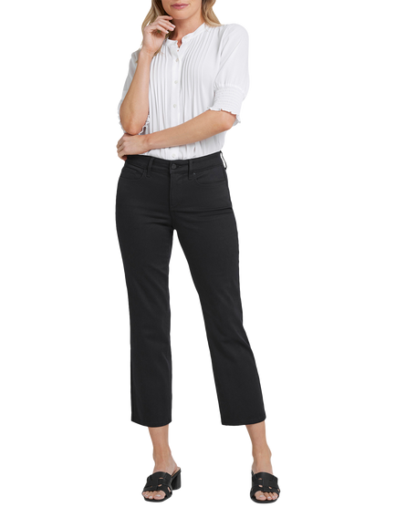 NYDJ Marilyn Straight Ankle Jeans, Black
