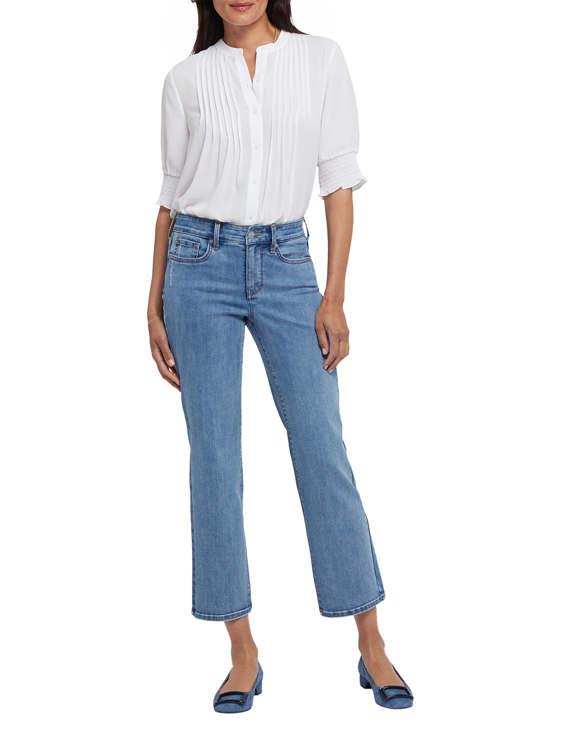 Product image 1 of 3, which shows NYDJ Marilyn Straight Ankle Jeans, Minorca Isle, 4
