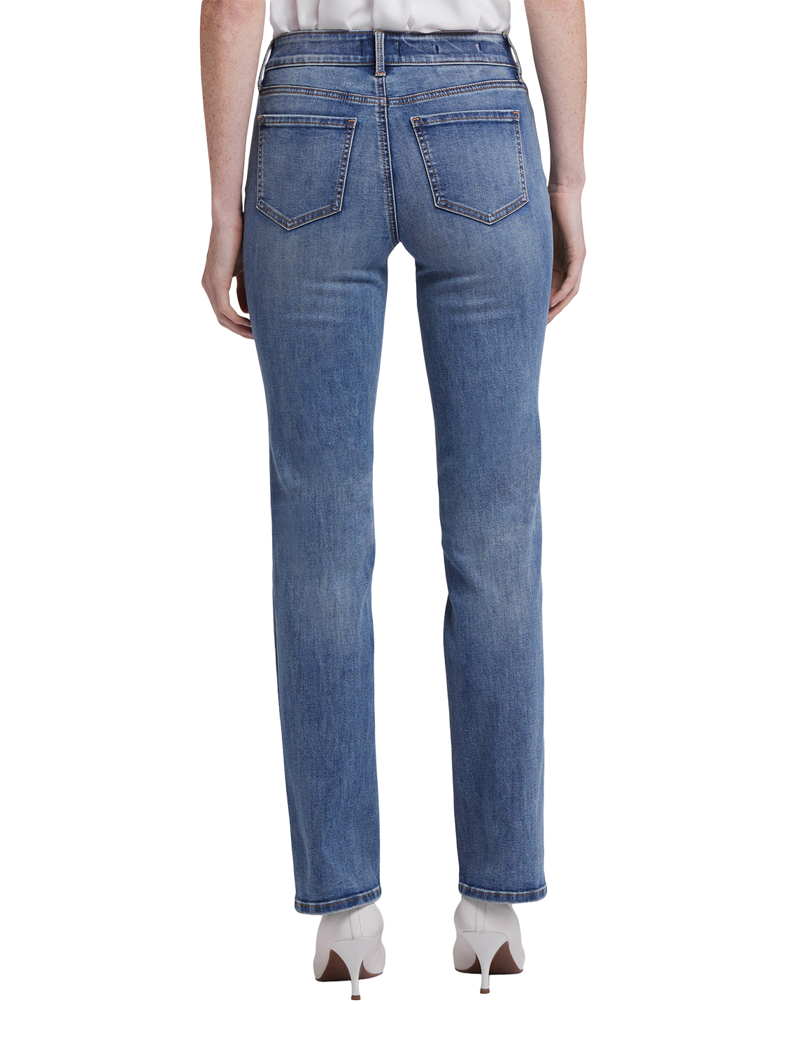 Product image 2 of 6, which shows NYDJ Marilyn Straight Leg Jeans, Majorca Bay, 4
