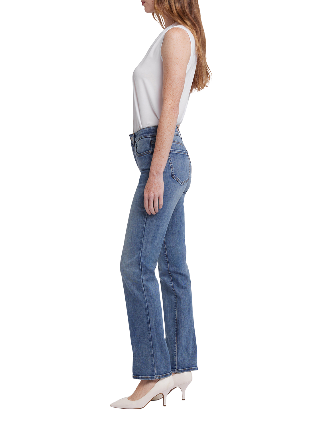 Product image 5 of 6, which shows NYDJ Marilyn Straight Leg Jeans, Majorca Bay, 4