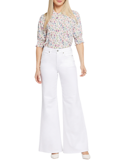 NYDJ Petite Mia Palazzo Jeans, Optic White