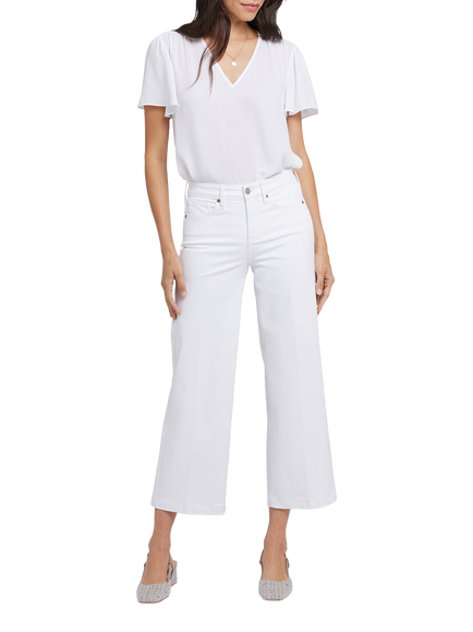 NYDJ Teresa Wide Leg Ankle Jeans, Optic White