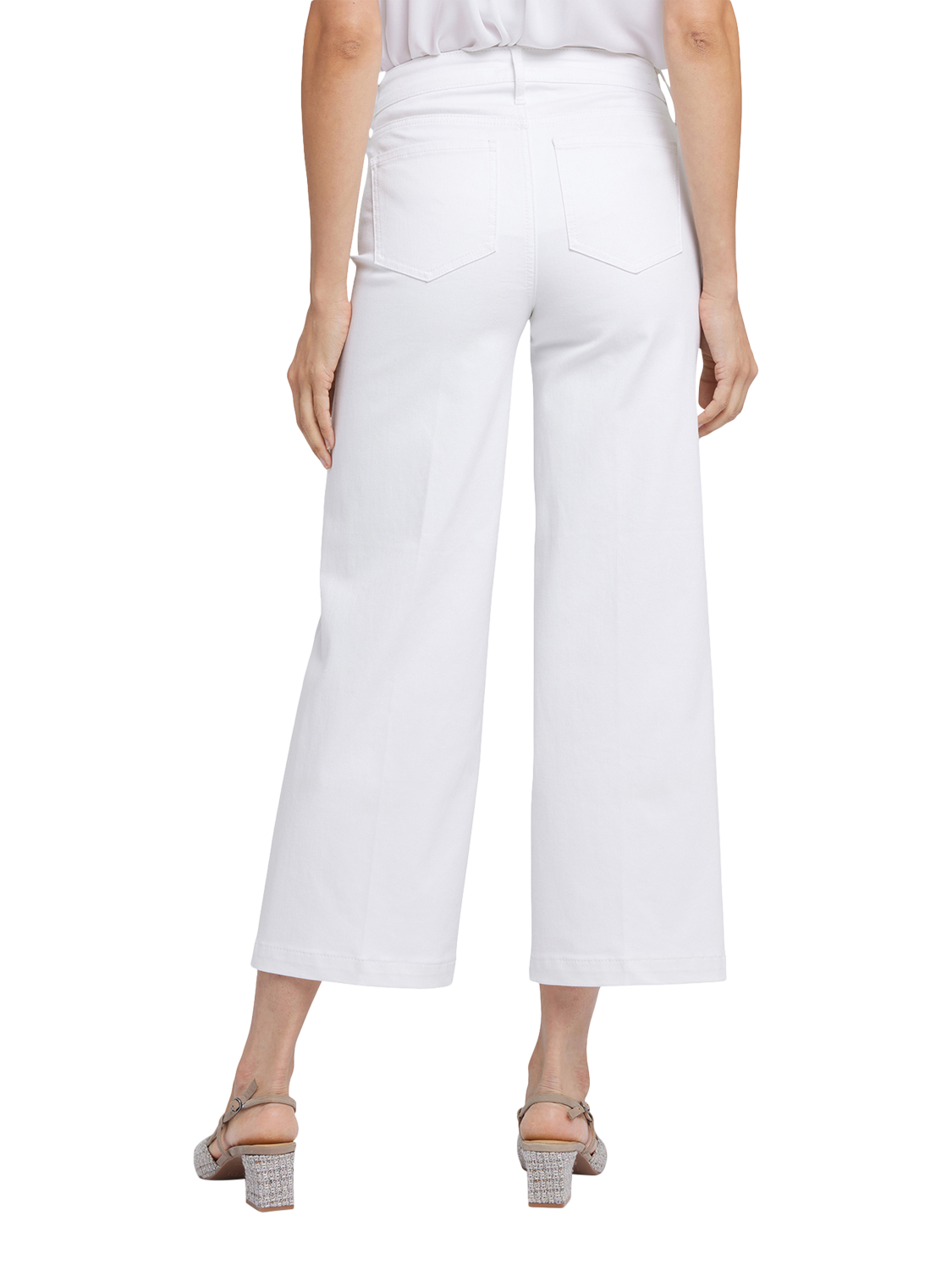 Product image 2 of 6, which shows NYDJ Teresa Wide Leg Ankle Jeans, Optic White, 4