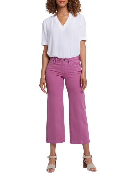NYDJ Teresa Wide Leg Ankle Jeans, Red Violet