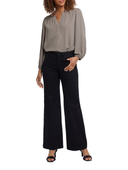 NYDJ Teresa Wide Leg Jeans, Black